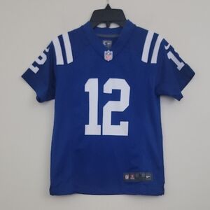 Nike Royal Blue & White Short Sleeves (Read small flaw) Boys 8